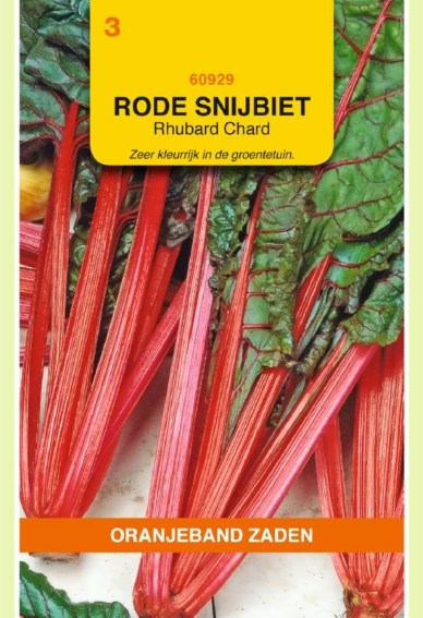 Snijbiet rood Rhubard Chard (Beta vulgaris) 165 zaden OBZ